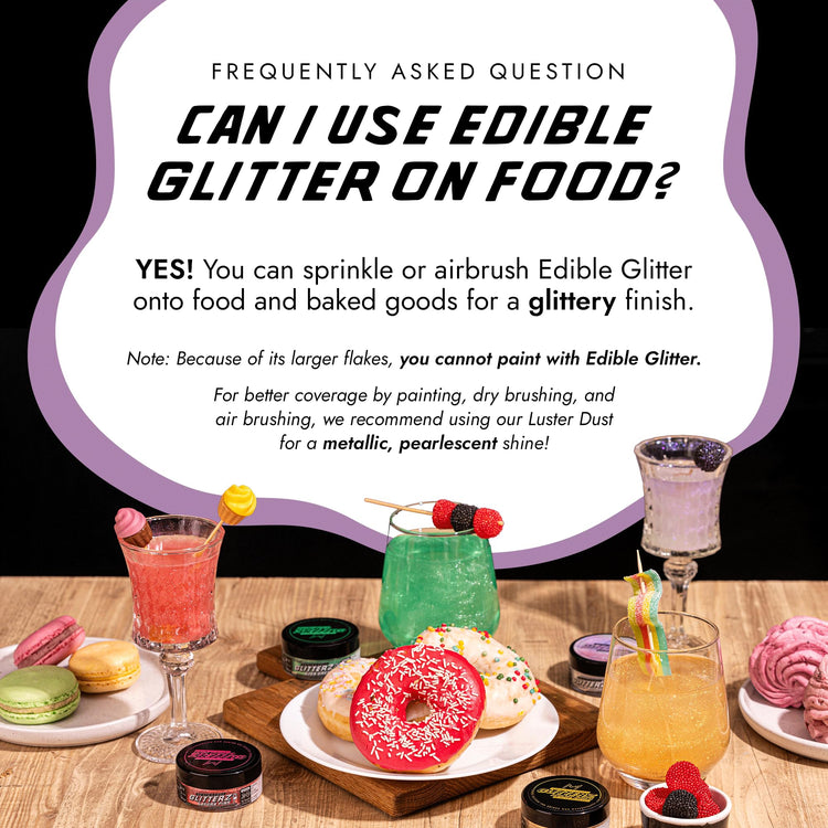 Lavender Edible Glitter for Drinks & Cakes