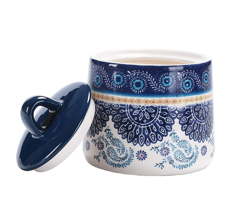 Blue Talavera Ceramic Sugar and Creamer Set