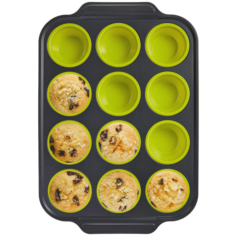 Silicone Muffin Pans for Baking with Metal Frame