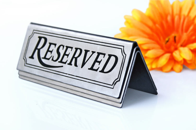 Stainless Steel Table Tent Sign (6 Count)