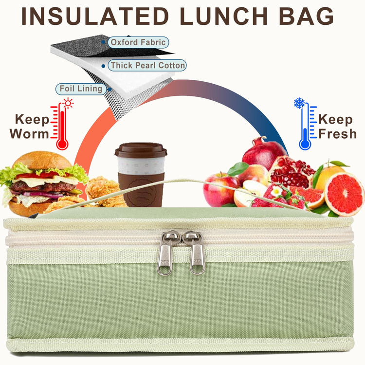 Small Insulated Lunch box Portable Soft Bag Mini Cooler Thermal Meal Tote Kit with Handle for Work & School