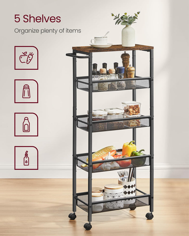 Slim Rolling Cart