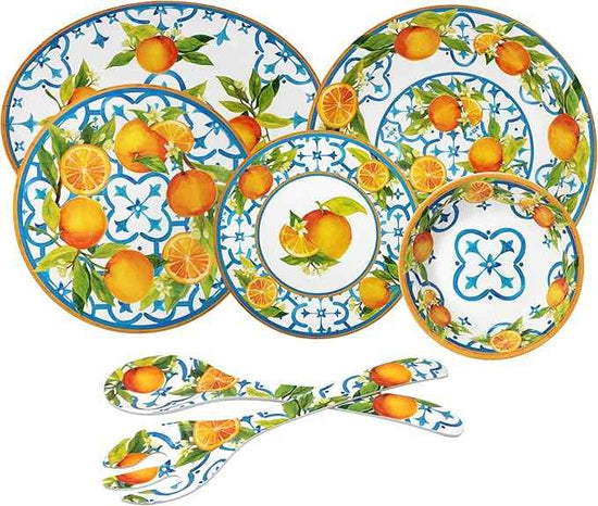 Le Cadeaux Luxury Melamine 16 Piece Dinnerwear Set, Service for 4, Valencia