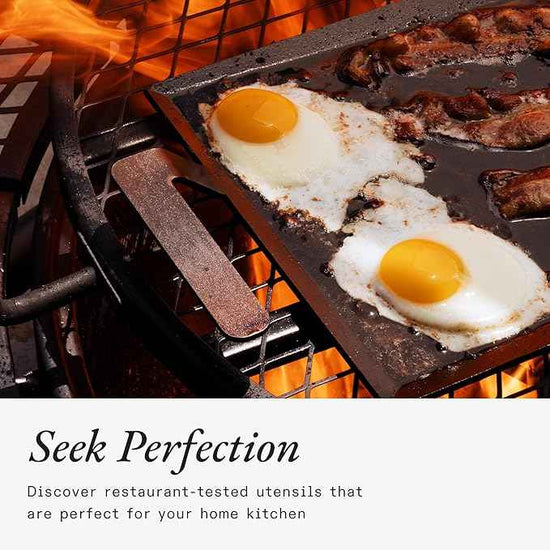 Made In Cookware | Carbon Steel Griddle and Grill Press Set with Half Lid - (Like Cast Iron, but Better) | Professional Cookware | Crafted in Sweden | Induction Compatible