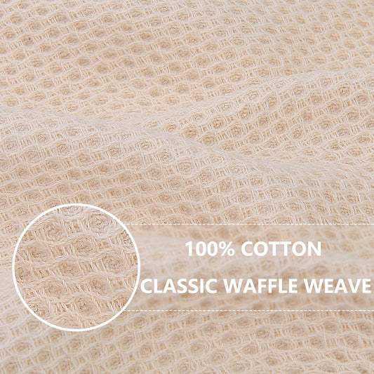 100% Cotton Waffle Weave Kitchen Dish Towels 4 (4 Count)