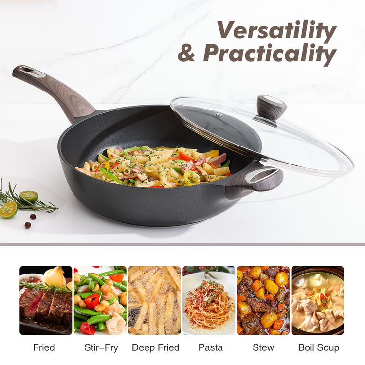 Nonstick Frying Pan Skillet with Lid