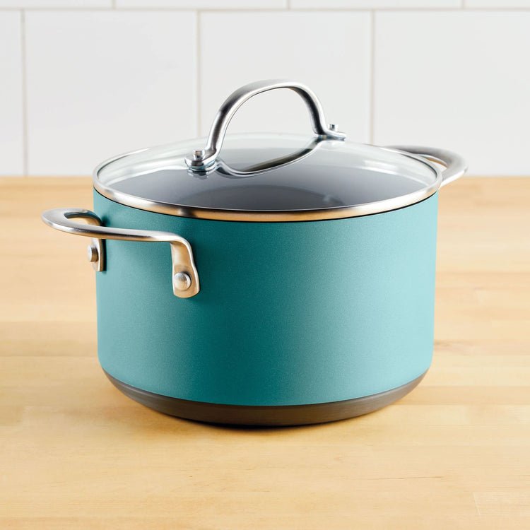 Achieve Hard Anodized Nonstick Saucepot with Lid