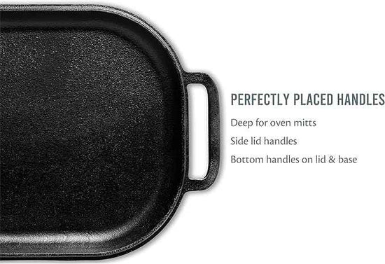 Challenger Bread Pan Cast Iron Loaf Pan with Lid for Artisan Sourdough and Homemade Bread Baking, Pre-Seasoned, Heavy Duty, Oven Safe, Made in USA