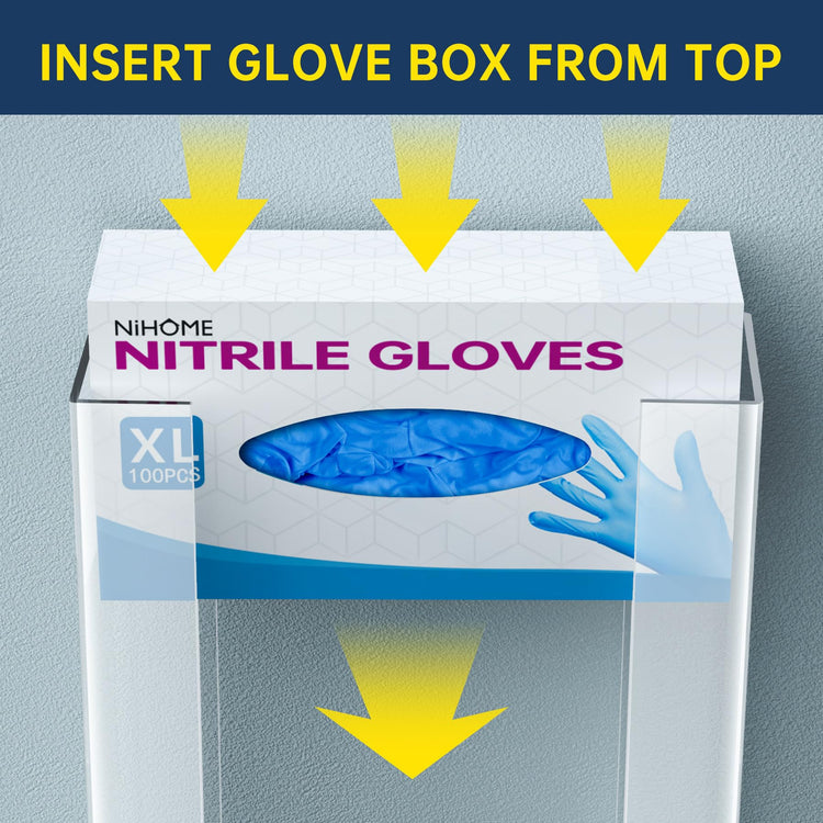 3 Tier Clear Acrylic Glove & Tissue Box Holder Dispenser