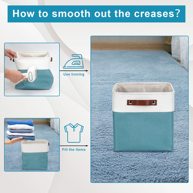 Collapsible Fabric Storage Cubes 11x11 Cube Storage Bins (4 Count)