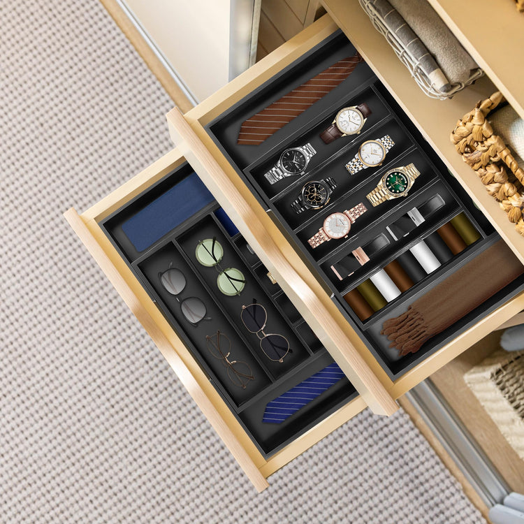 Large Premium Bamboo Silverware Organizer