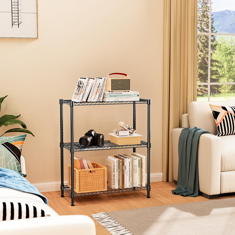 750 lbs 3 Tier Storage Rack Metal Wire Shelving Unit (3 Count)