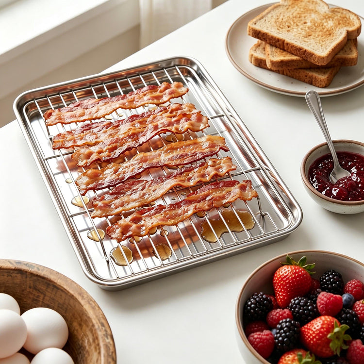 Quarter Sheet Pan with Wire Cooling Rack
