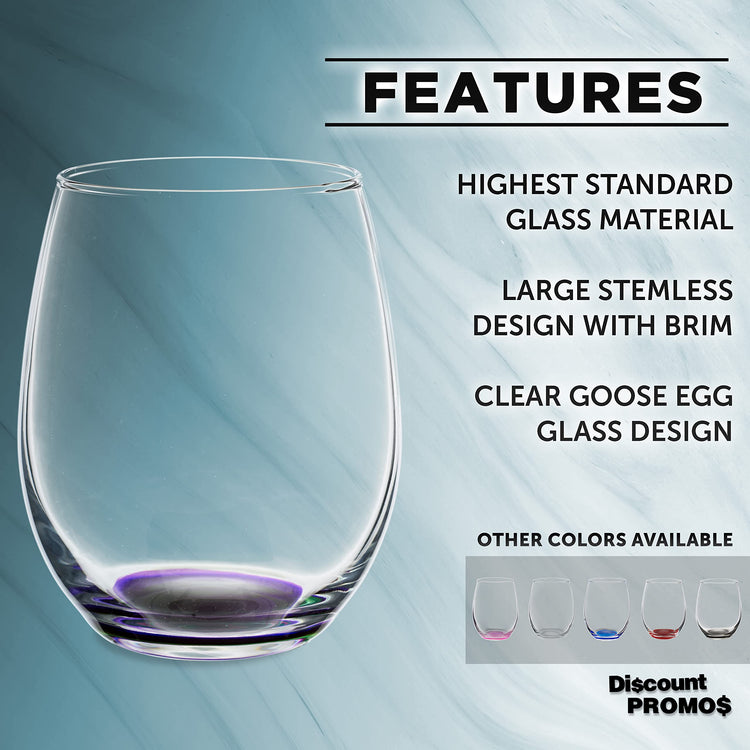 Stemless Wine Glasses in Bulk by ARC Perfection (10 Count)
