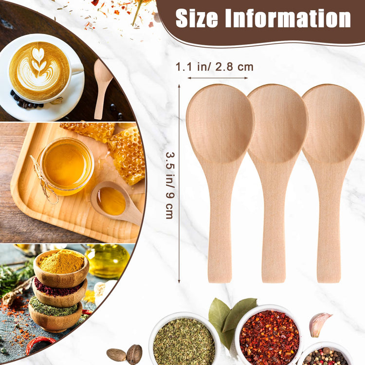 50 Pcs Small Wooden Spoons (50 Count)