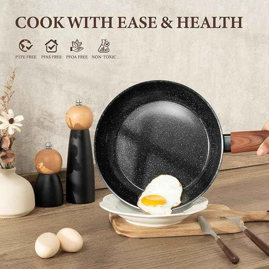 26Pcs Pots and Pans Nonstick Ceramic Cookware Set Nontoxic Kitchen Cooking Set with Steamers Utensils Induction Compatible, PFAS/PFOA Free, Oven and Dishwasher Safe, Black