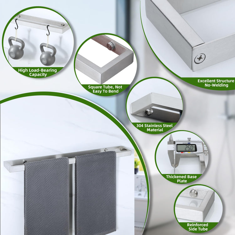 20 Inch Hand Towel Holder Towel Bar for Bathroom Wall Mounted
