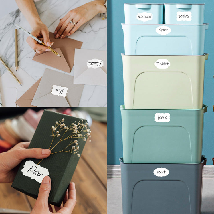 600 PCS Kraft Paper Stickers (600 Count)