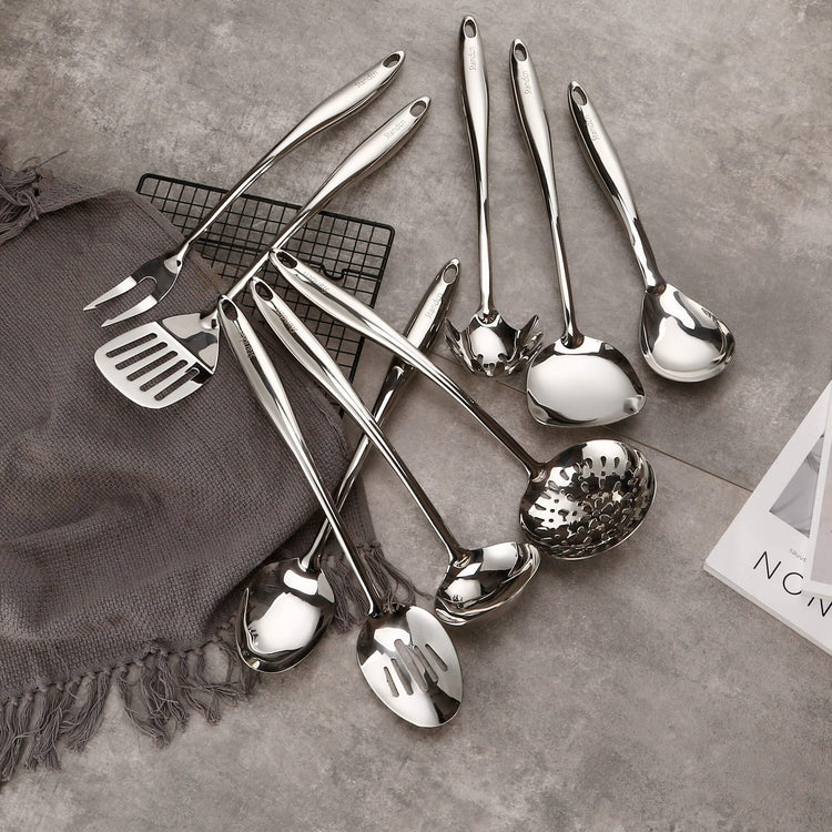 304 Stainless Steel Kitchen Utensil Set (9 Count)