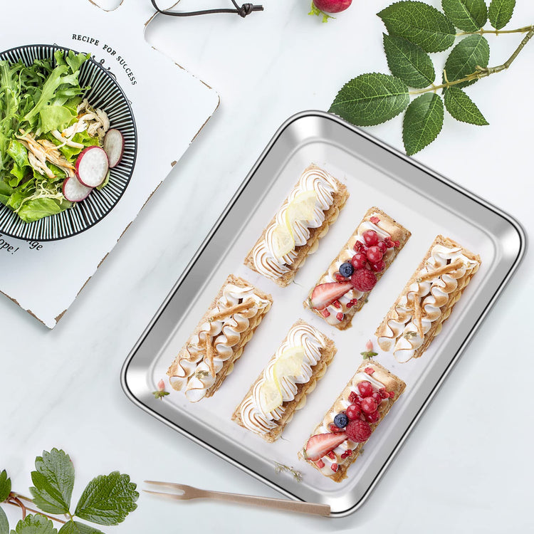 Baking Sheet with Cooling Rack Set [2 Sheets + 2 Racks]