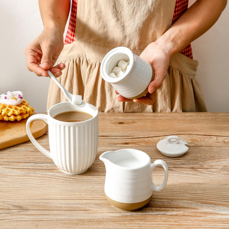 Ceramic Sugar and Creamer Set