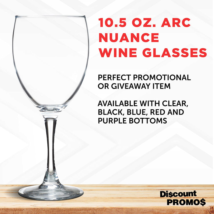 Nuance Wine Glasses by ARC 10.5 oz. Set of 10 (10 Count)
