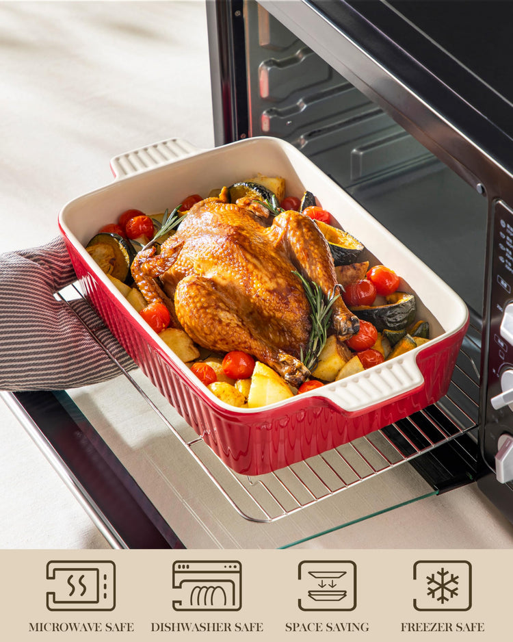 4.4 QT Ceramic Casserole Dishes for Oven