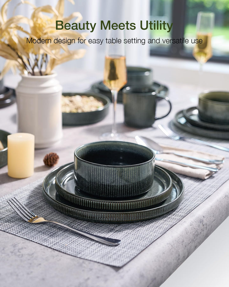 Star Stoneware Dinnerware Sets for 8 (24 Count)