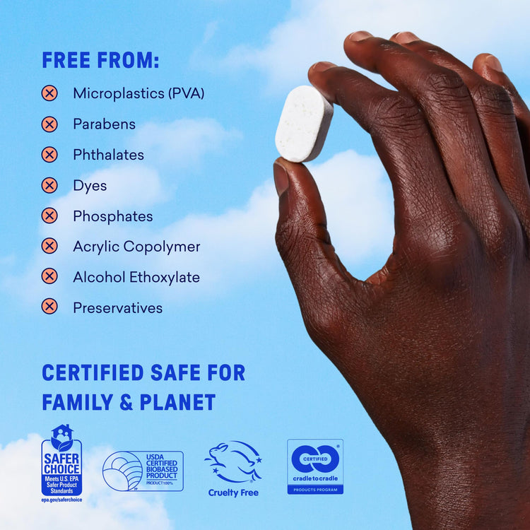 100% Plastic Free Dishwasher Detergent Tablets 120ct (120 Count)