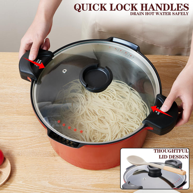 5.0qt Pasta Pot with Strainer Lid