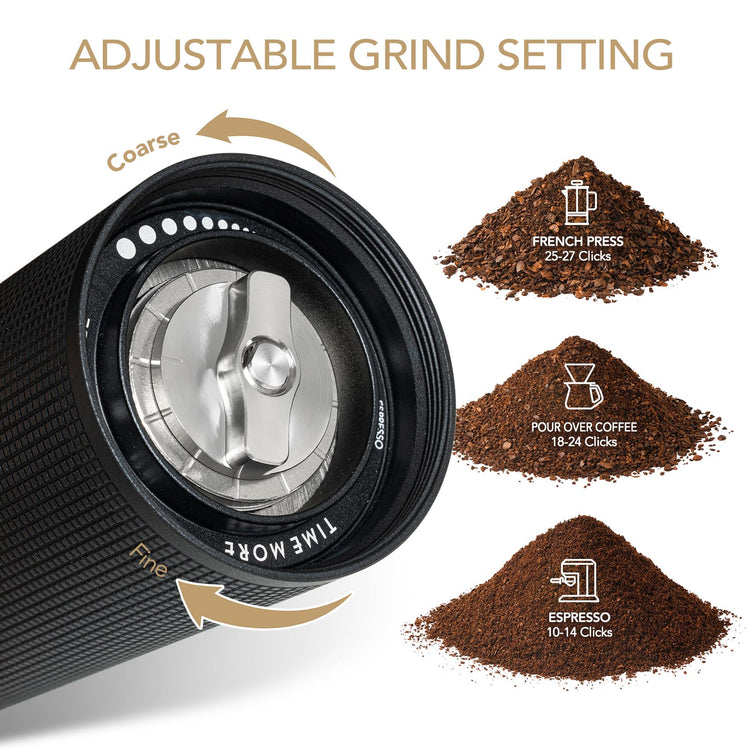 Chestnut C2S Manual Coffee Grinder Capacity 25g with CNC Stainless Steel Conical Burr