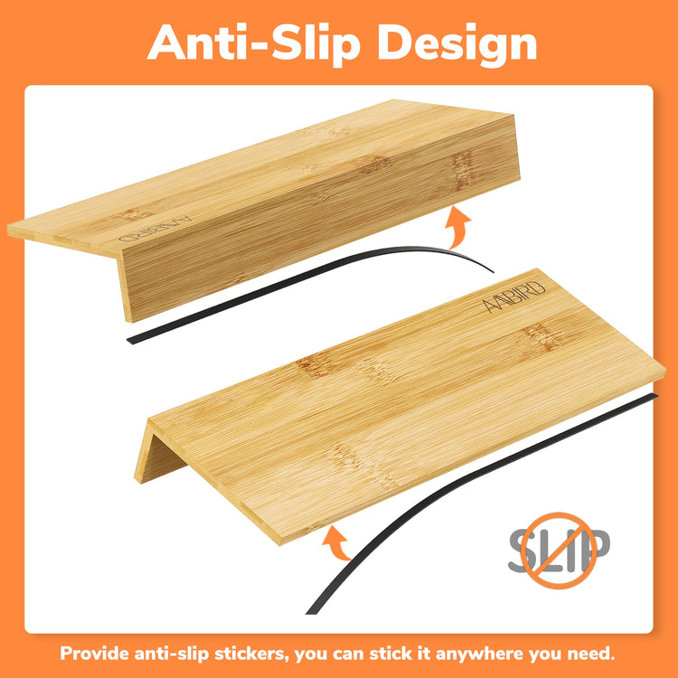 Bamboo Spice Drawer Organizer with Non (4 Count)