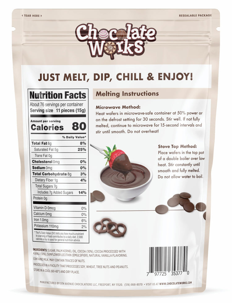 Dark Chocolate Melting Chocolate Wafers (40 Ounce)