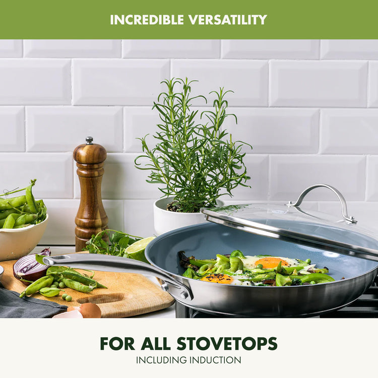Treviso Stainless Steel Healthy Ceramic Nonstick