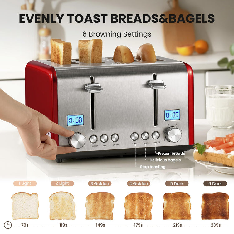 Countdown Stainless Steel 4 Slice Toaster with Bagel
