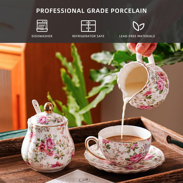 Ceramic Sugar and Creamer Set