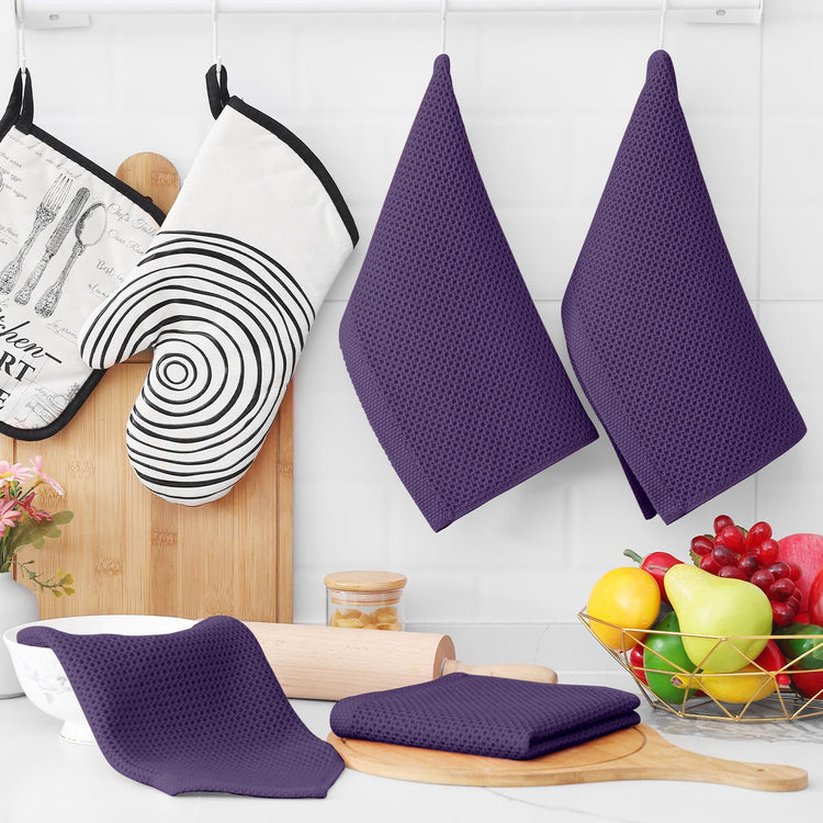 100% Cotton Waffle Weave Kitchen Dish Cloths 6 (6 Count)