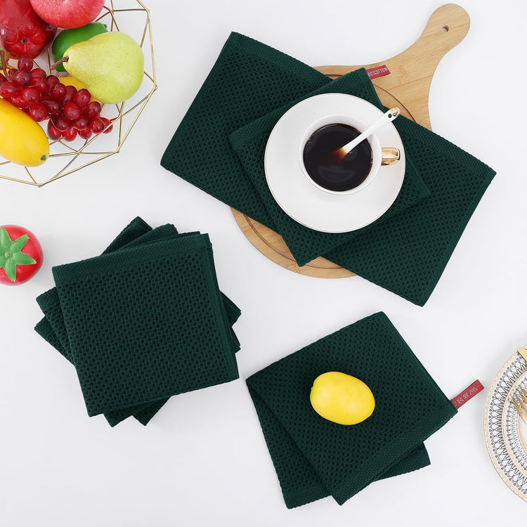 100% Cotton Waffle Weave Kitchen Dish Towels 12 (12 Count)