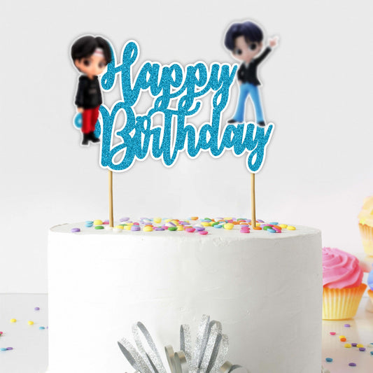 K Pop Happy Birthday Cake Topper