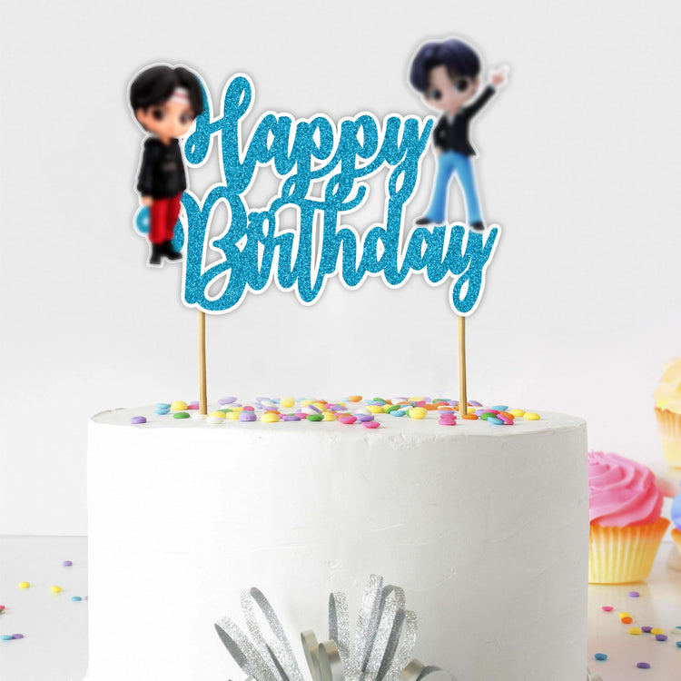 K Pop Happy Birthday Cake Topper