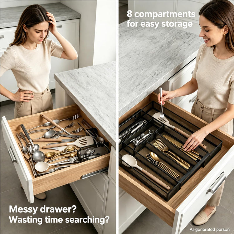 Silverware Organizer Metal Mesh