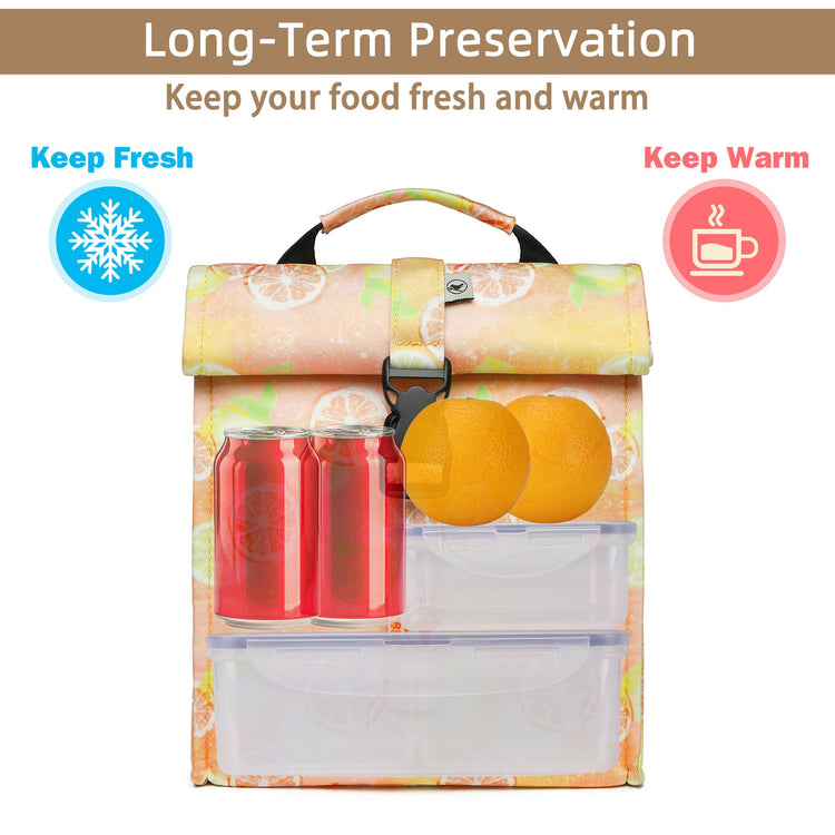 Insulated Lunch Bag Rolltop Lunch Box