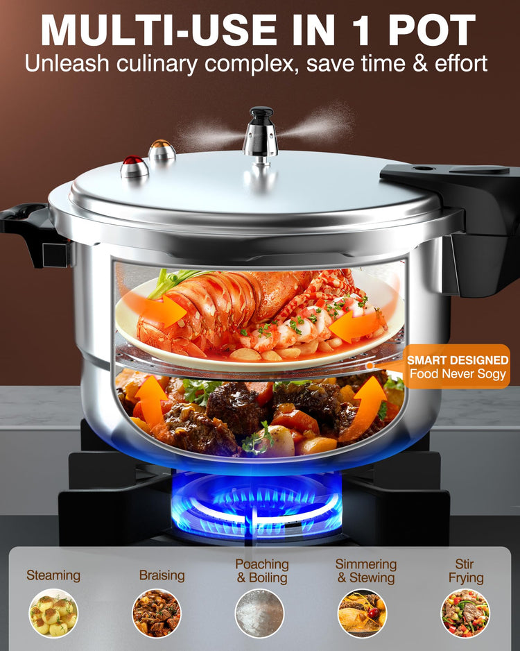 11Qt Aluminum Pressure Cooker w