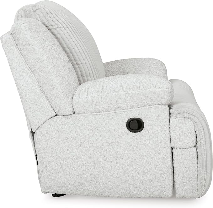 Signature Design by Ashley Top Tier Modern Indoor Upholstered Manual Rocker Recliner, White