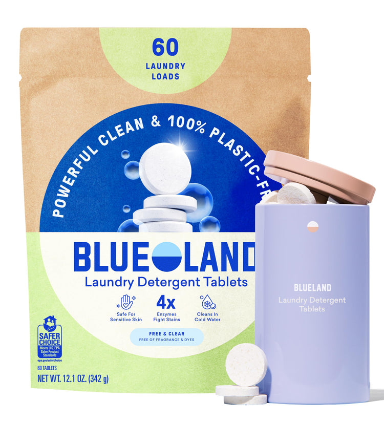 100% Plastic Free Laundry Detergent Tablets Set (61 Count)