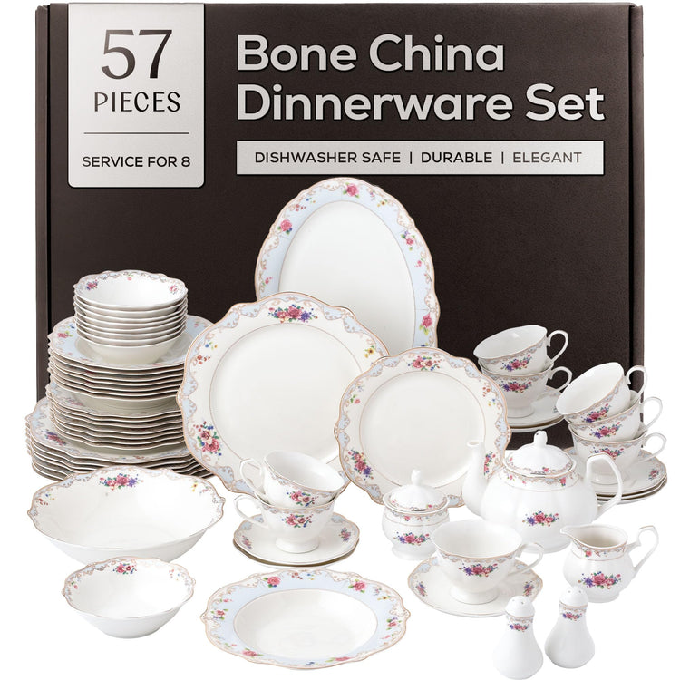 Romantic Bloom Bone China Dinnerware Set