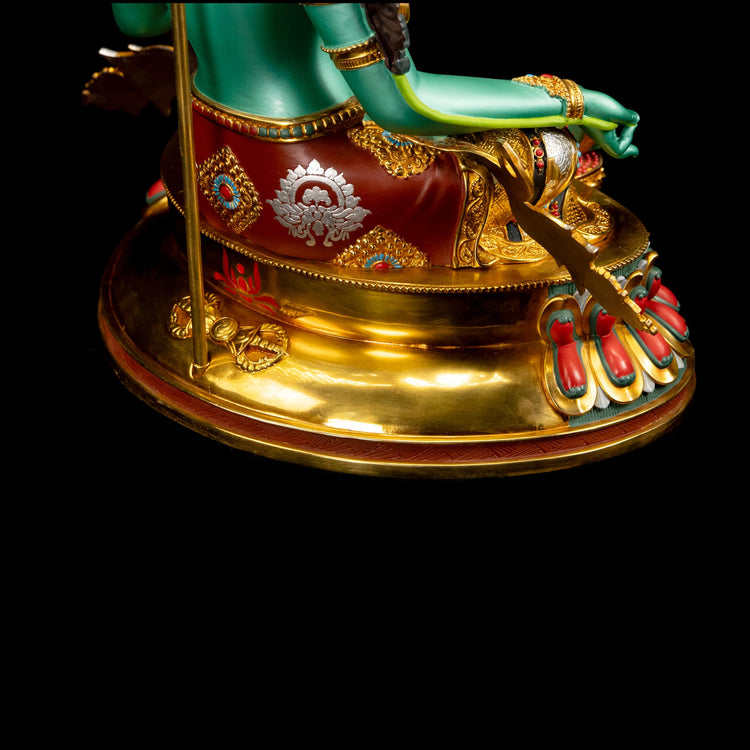 Green Tara Buddha Statue for Zen Decor Indoor