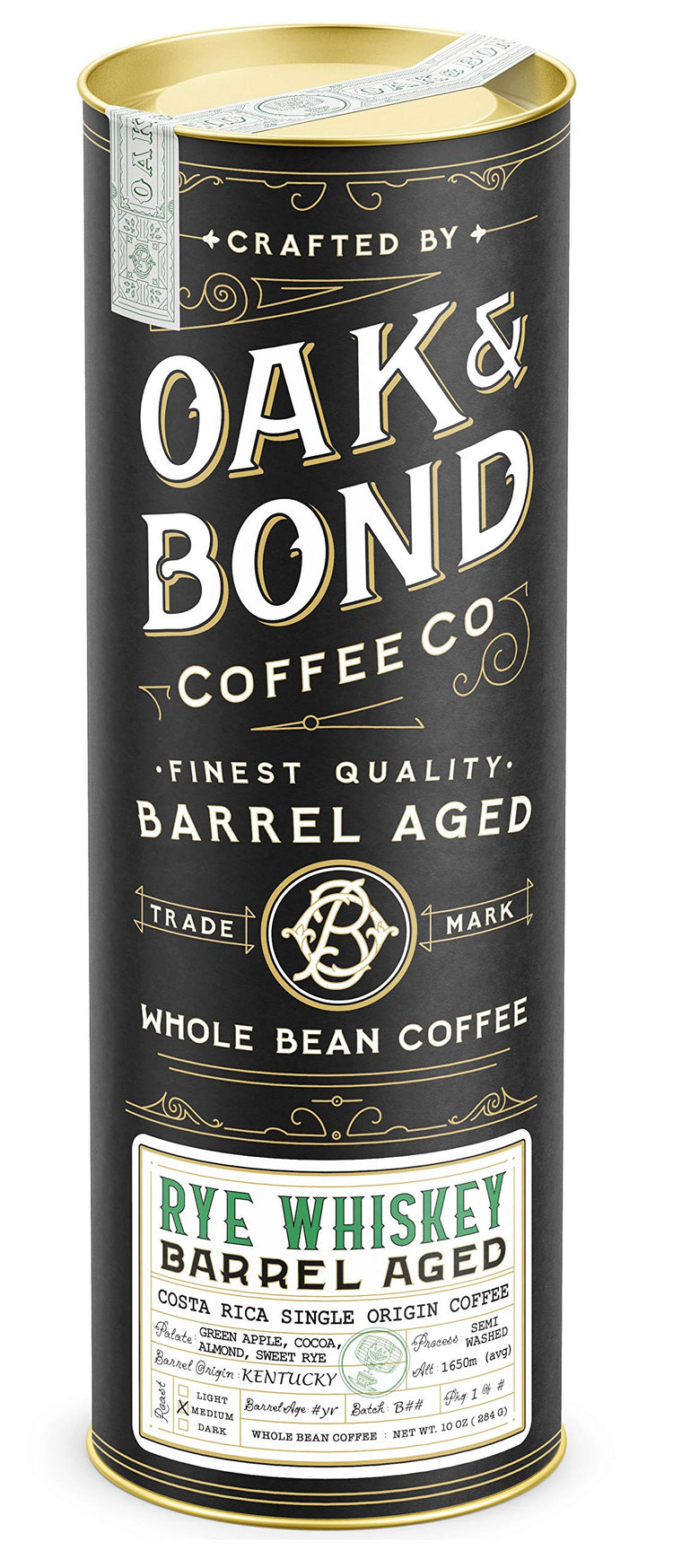 Rye Whiskey Barrel Aged Coffee (10 Ounce)