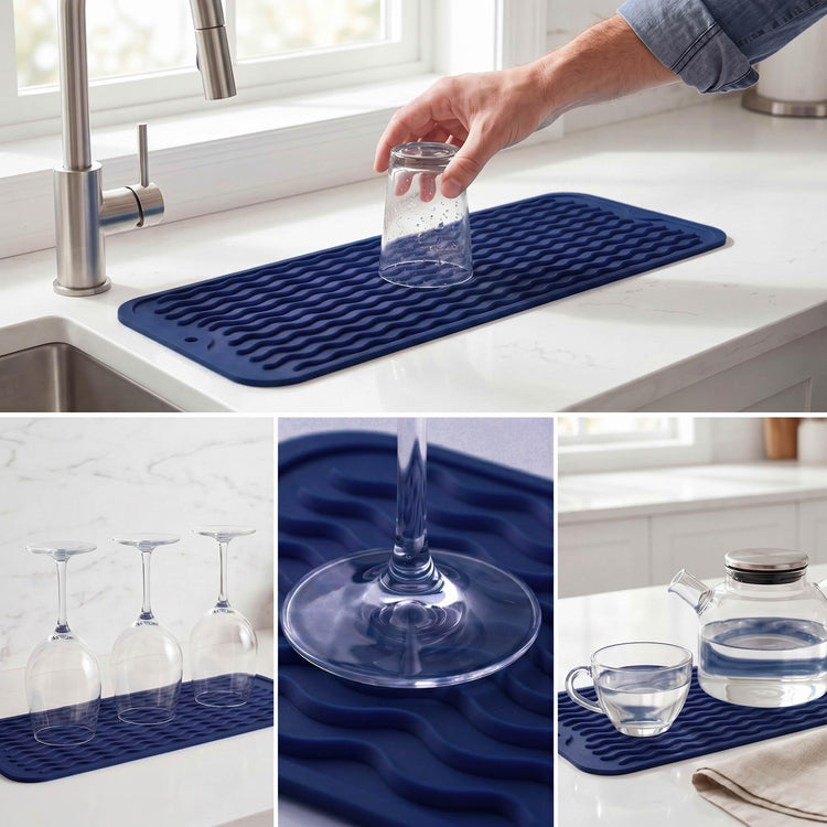 Silicone Dish Drying Mat for Multiple Usage