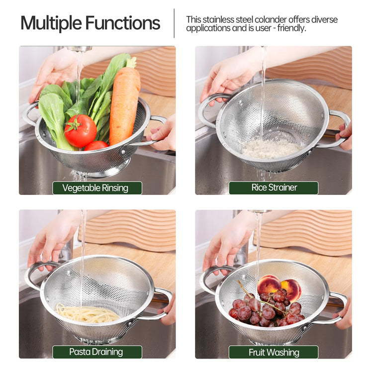 Premium Stainless Steel Colander for Kitchen